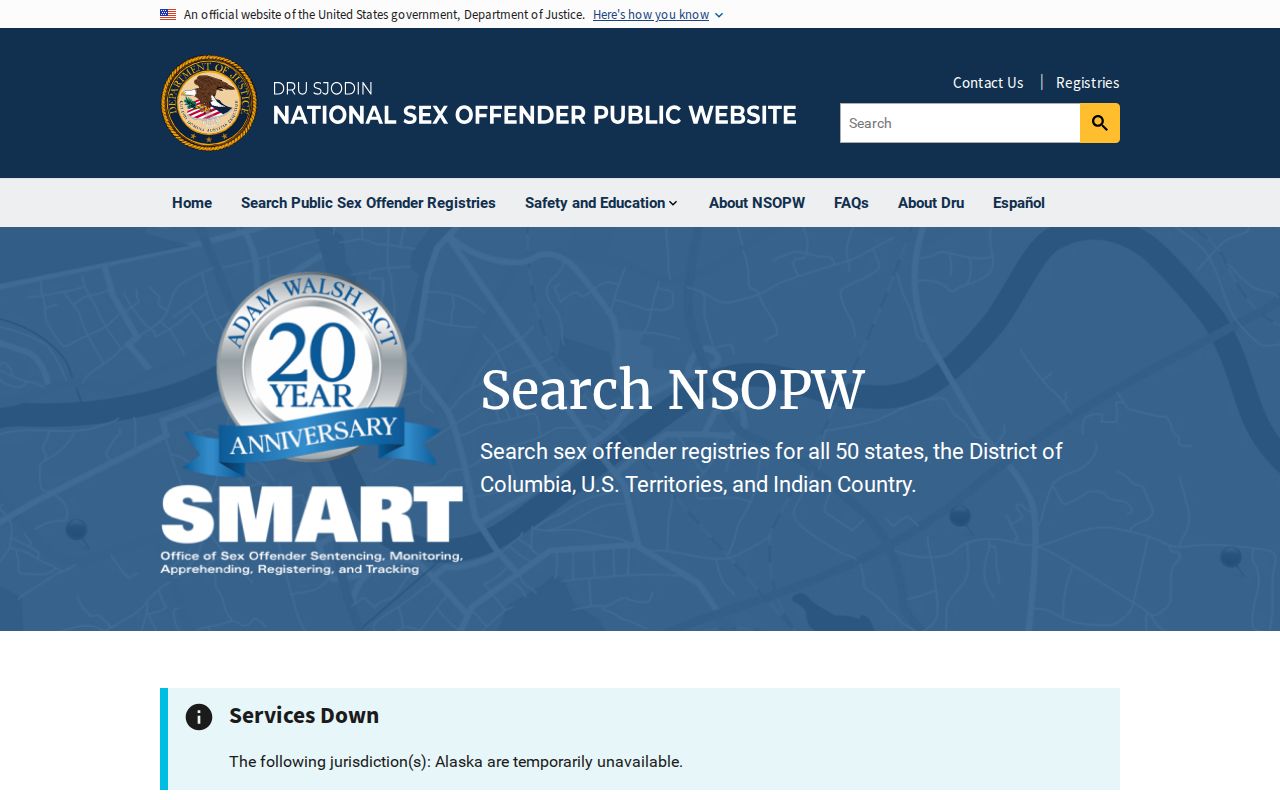 Cass County sex offender search using the national NSOPW registry supplement